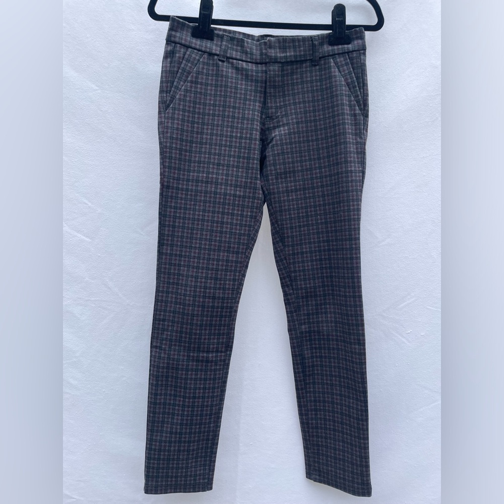 KUT plaid, ankle cigarette pants